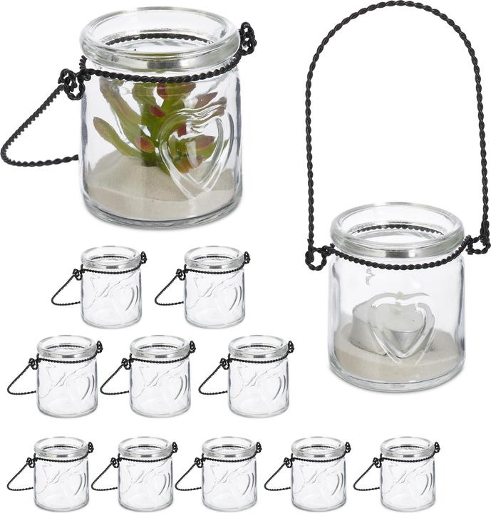 Image du produit Relaxdays 12x Photophore (12 x, 6 x 6 x 7 cm)