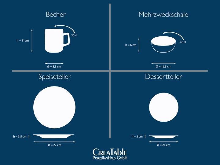 Actual product image CreaTable Pastell (16 Piece)