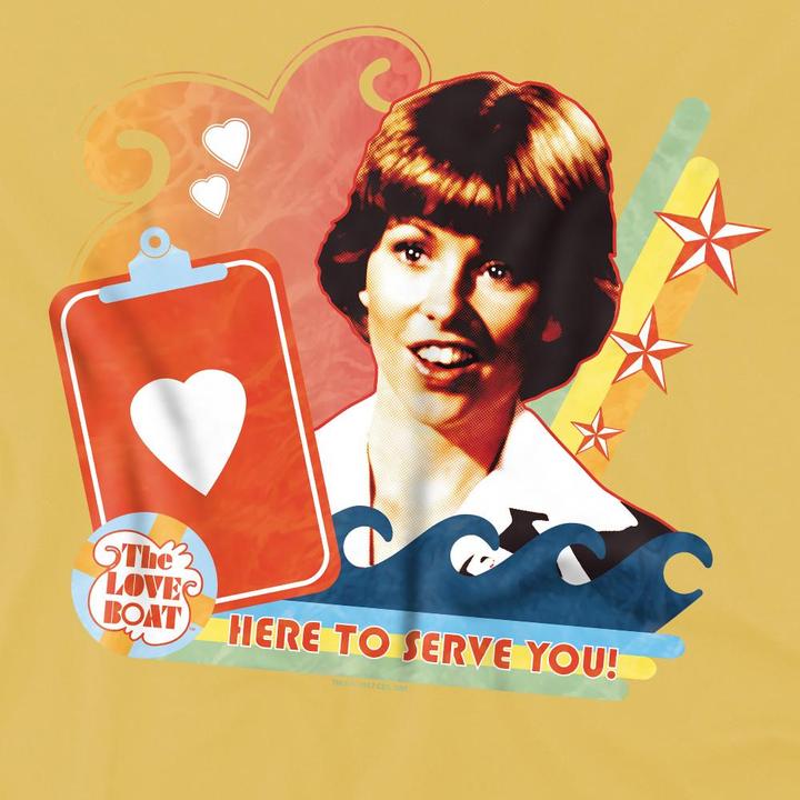 Actual product image The Love Boat Mens Here to Serve T-Shirt (S)
