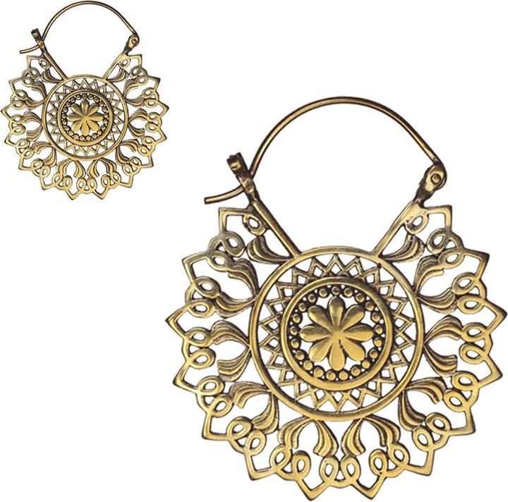 Immagine prodotto Star Piercing Orecchino placcato in oro con fiore a forma di cuore (Ottone)