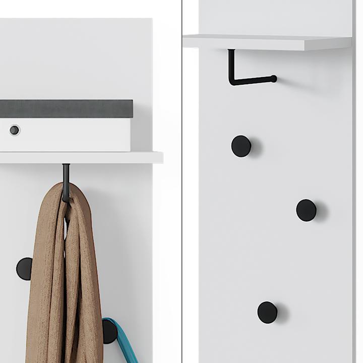 Immagine prodotto Vicco Appendiabiti Siri, Bianco, Set con 2 appendiabiti da parete