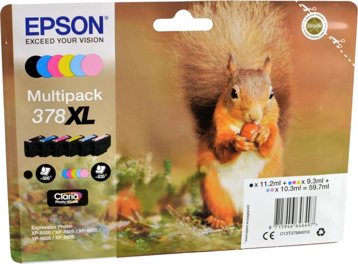 Epson 378XL Claria Photo HD Multipack (M, BK, C, LC, LM, Y)