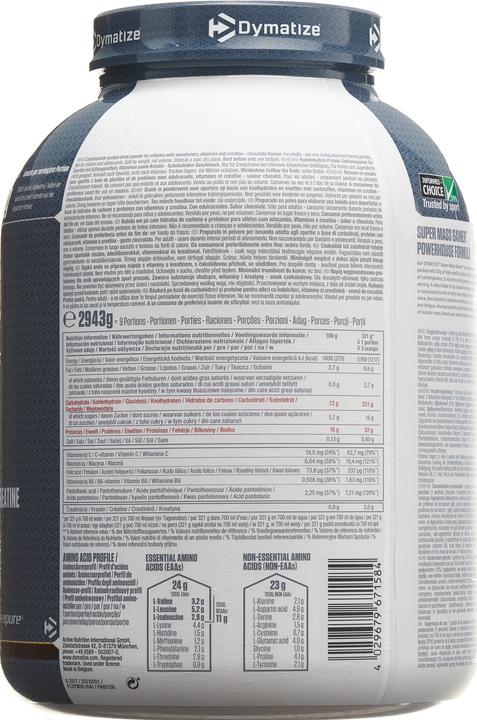 Produktbild Dymatize Super Mass Gainer (Schokolade, 1 Stk., 2943 g)