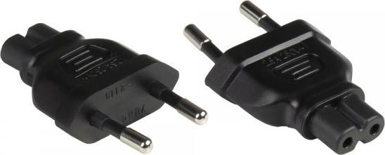 Actual product image Good Connections Power adapter Euro plug type C (CEE 7/16, straight) to C7/Euro 8 socket (straight), black, ®