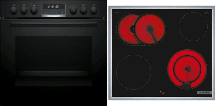 Produktbild Bosch Hausgeräte Built-in cooker set, HEG578BB3 + NKN645GA2E, Built-in cooker, Electric hob, HND671LS62
