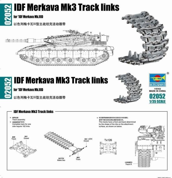 Immagine prodotto Trumpeter IDF Merkava Mk3 cingolato a sinistra