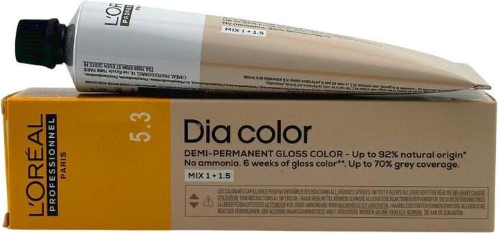 Actual product image L'Oréal Professionnel Dia Color 5.3 Light Brown Gold - 60ml (Light brown gold)