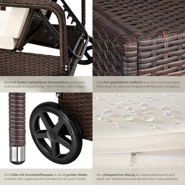 Image du produit tectake Sonnenliege (200 cm)