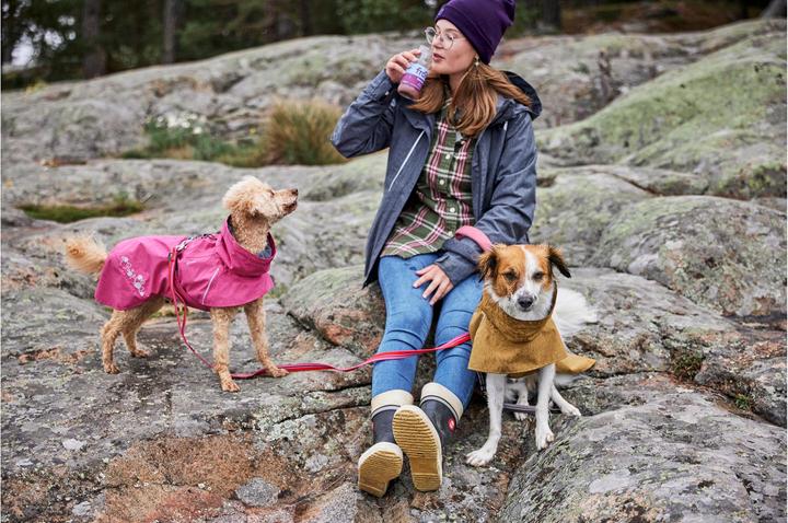 Actual product image Hurtta Monsoon V2 Eco Pink mackintosh, 40 cm (40, Dog raincoat)