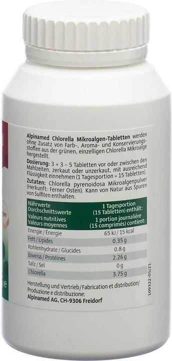 Produktbild Alpinamed Chlorella Tabl (600 Stück, Tabletten, 212 g)