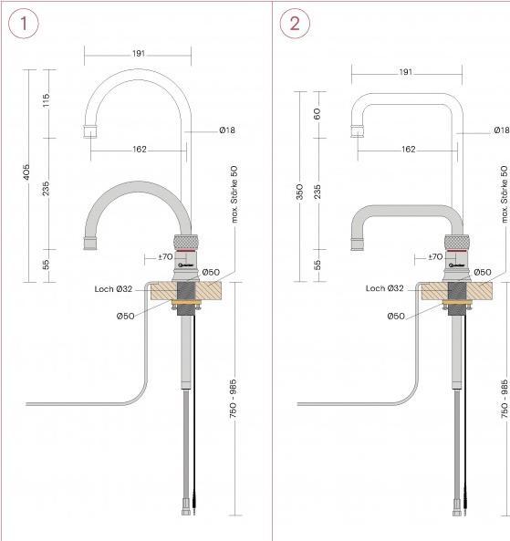 Immagine prodotto Quooker - Wasserhahn Classic Nordic Round single tap PRO3 verchromt glänzend