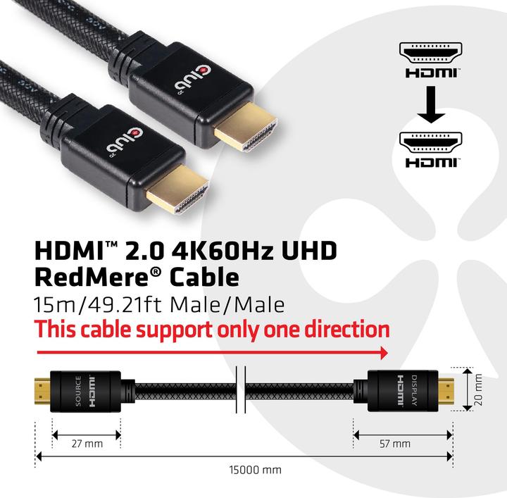 Produktbild Club 3D HDMI (Typ A) — HDMI (Typ A) (15 m, HDMI)