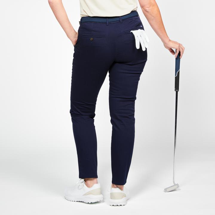 Image du produit Inesis Chinos de golf en coton pour femmes - MW500 Bleu marine (XXS)