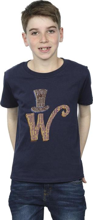 Actual product image Willy Wonka & the Chocolate Factory Boys W Logo Hat T-Shirt (152, 158)