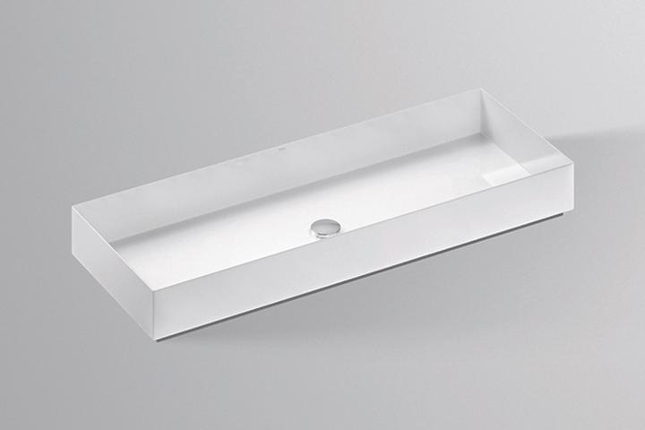 Alape top basin AB.ME1000, rectangular W: 1000mm H: 115mm D: 375mm, 3214000000, white (375 mm, 1000 mm)