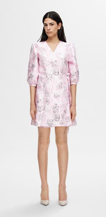 Produktbild Selected Femme Geblümtes Jacquard Wickelkleid (36)