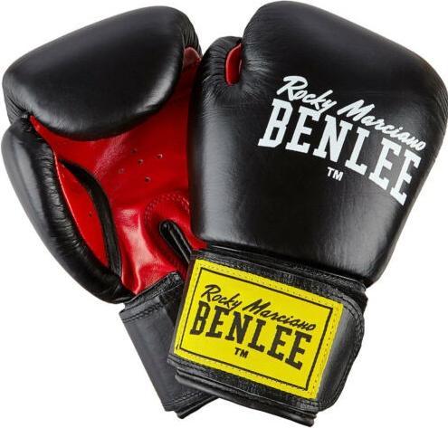 Produktbild Benlee Fighter Boxhandschuhe Leder Schwarz (14 OZ, One Size)