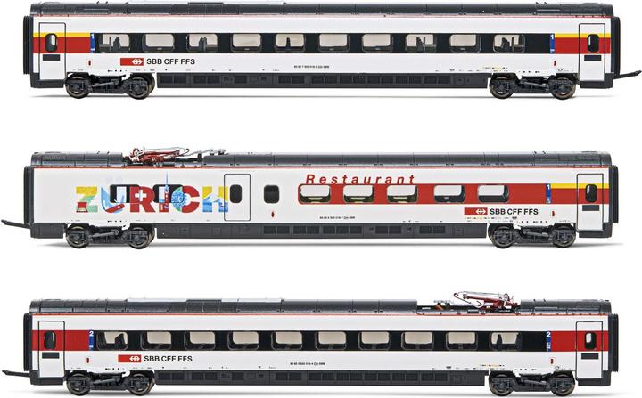 Immagine prodotto Arnold Set di 3 carrozze SBB RABe 503 018 Astoro Monaco-ZH (Traccia VI)