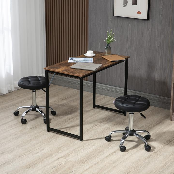 Immagine prodotto Homcom Set di 2 sgabelli a rotelle
