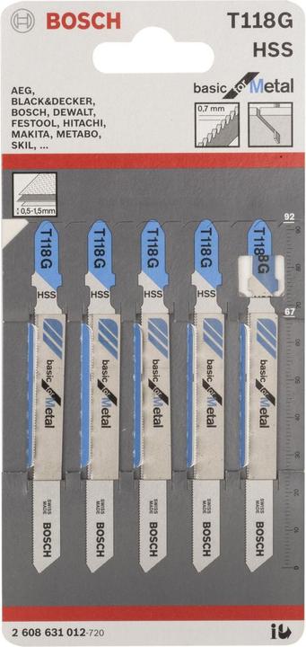 Immagine prodotto Bosch Professional Zubehör T 118 G Basic