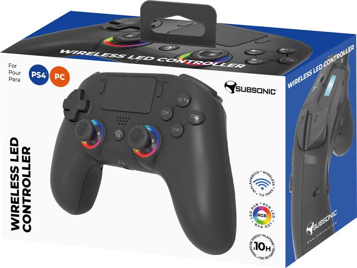 Produktbild Subsonic Wireless Led Controller Black for PS4/PC (PC, PS4)