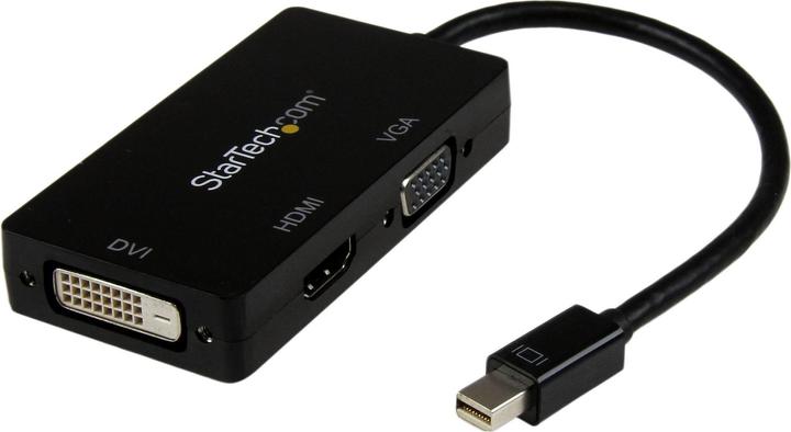Produktbild StarTech Mini DisplayPort auf HDMI / DVI / VGA Adapter - 3-in-1 mDP Konverter - 1920x1200/1080p - Reiseada... (HDMI, DVI, VGA, 10 cm)