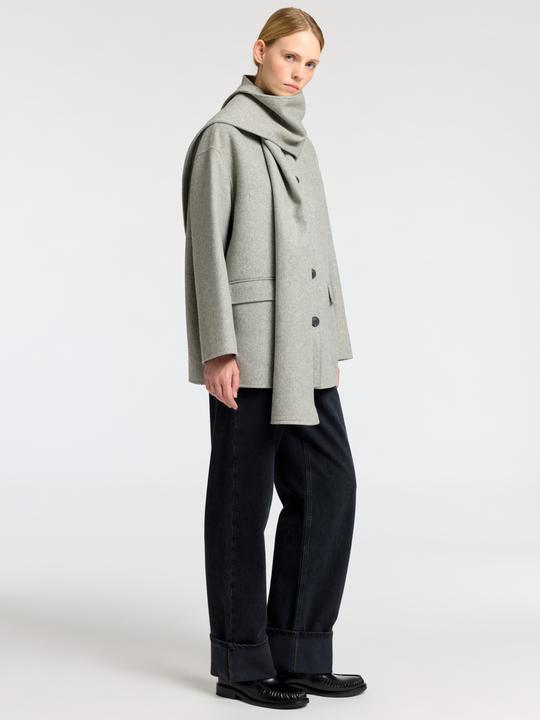 Actual product image Selected Femme Integrated scarf jacket (38)