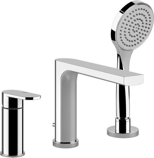 Produktbild Gessi Emporio Via Bagutta Dreiloch-Wannenrand-Armatur mit Umsteller, für Wanneneinlauf, Ausladung 2