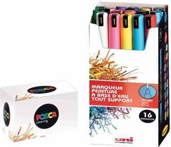 Produktbild Posca Marker PC-1MR Fineliner (Farbig sortiert, 0.70 mm, 16 x)