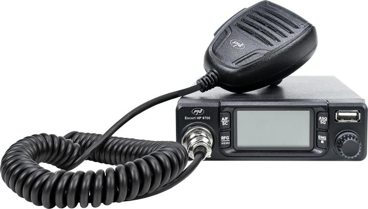 Actual product image PNI CB radio Escort HP 9700 USB, ANC, ASQ, 12V/24V power supply, cigarette lighter plug included