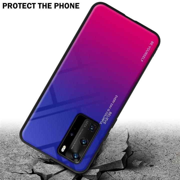 Produktbild Cadorabo TPU 2 Farben Glas Cover (Huawei P40 Pro+)