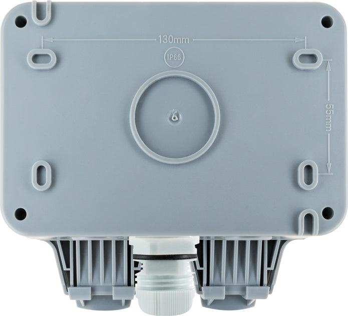 Schwaiger Outdoor socket outlet IP66 2-gang Schuko flush-mounted socket outlet