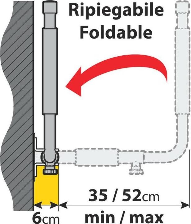 Immagine prodotto Nordrive Staffa a muro per box da tetto
