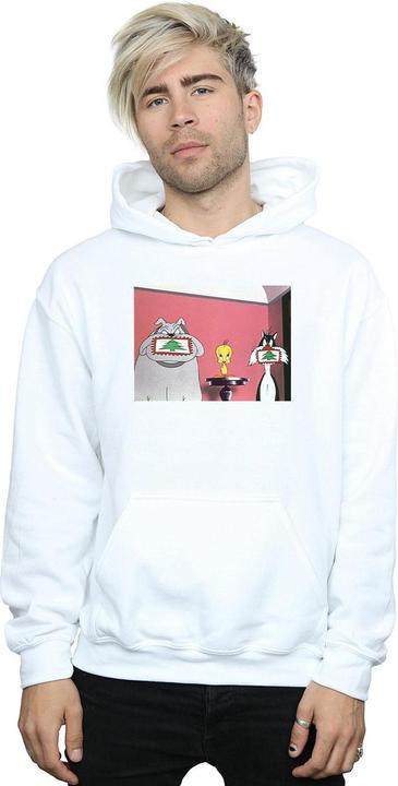 Actual product image Looney Tunes Mens Christmas Postcard Hoodie (4XL)