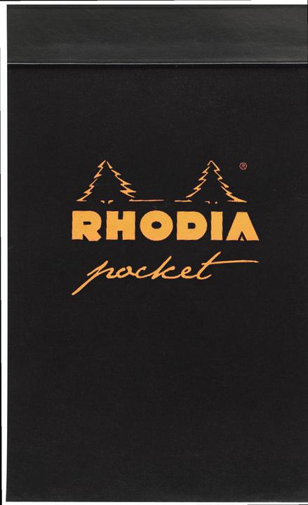 Actual product image Rhodia Bloc Pocket (7.5 x 12 cm, Checked, Hardcover)