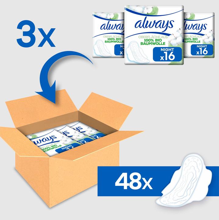 Produktbild Always Cotton Protection (48 x, Damenbinden)