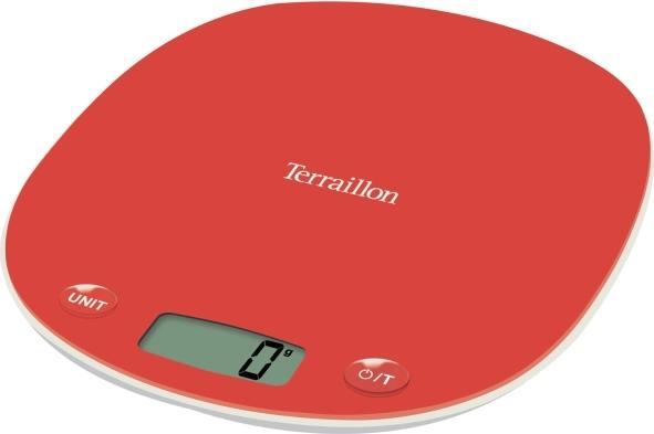 Terraillon Kitchen scales Macaron + Re-cycle poppy red