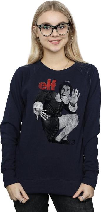Actual product image Elf Womens/Ladies Mono Distressed Poster Sweatshirt (M)