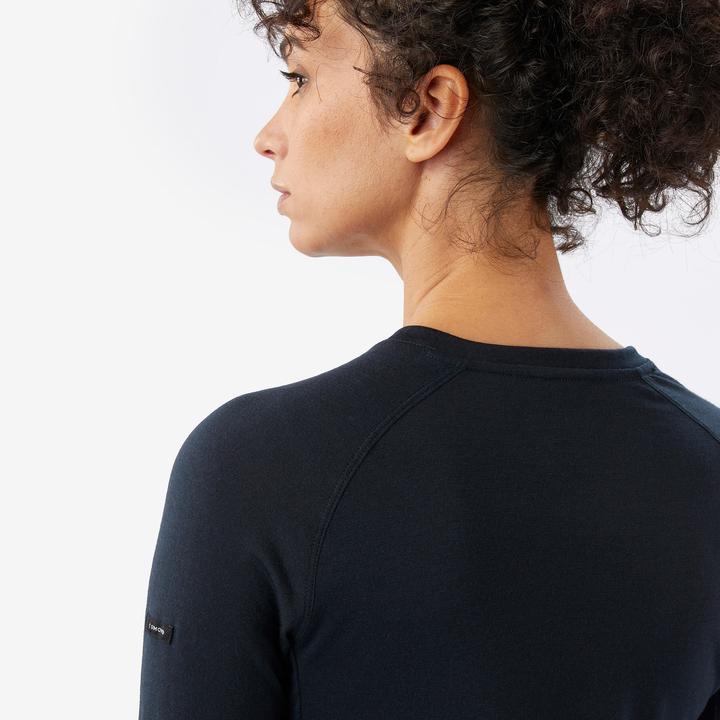 Actual product image Forclaz Merinoshirt Damen langarm - Merino Resist blau (XL)