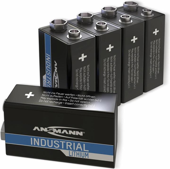 Actual product image Ansmann 9 V block battery Lithium Lit (5 pcs., 9V Block, 1200 mAh)