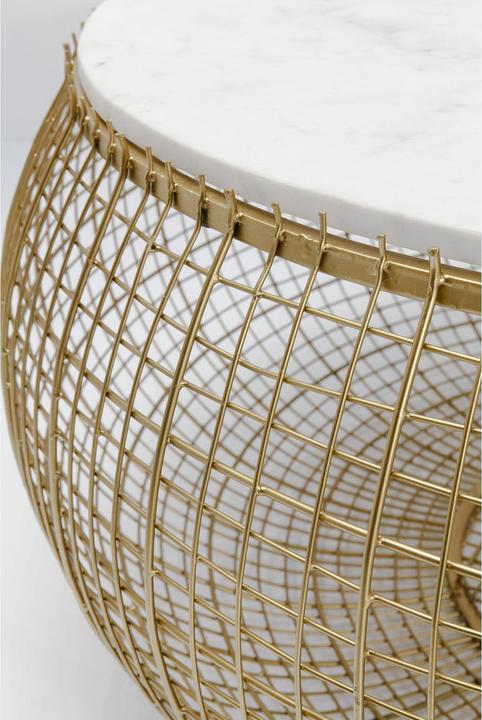 Actual product image Kare Design Coffee Table Cesta Marble Gold Ø100cm (Ø 102 x 42 cm)