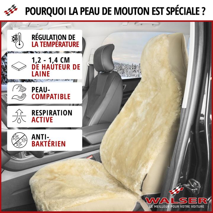 Immagine prodotto Walser Coprisedile auto Zoya Lambskin Singolo sedile Highback Zipp-It Beige