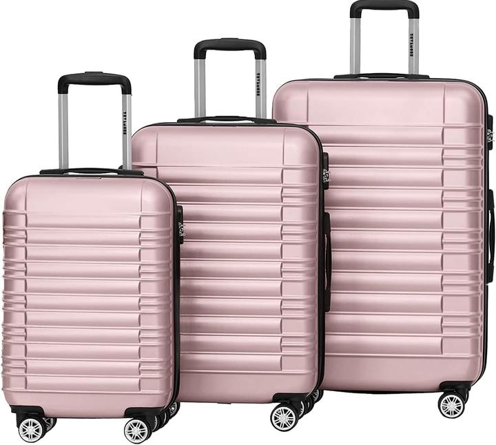 Produktbild Trvlmore 3-teiliges Kofferset (Handgepäck (bis 50l), M (50 - 90l), L (90 - 115l))