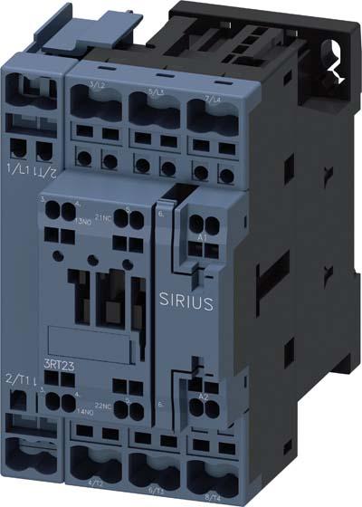 Siemens Contattore, AC-1, 35 A/400 V/40 °C, S0, 4 poli, AC 230V, 50/60Hz, 1S+1NC 3RT23252AL201AA0