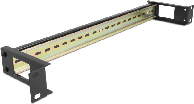 Actual product image Delock 19? Top-hat rail panel with side cable entry 1 U black