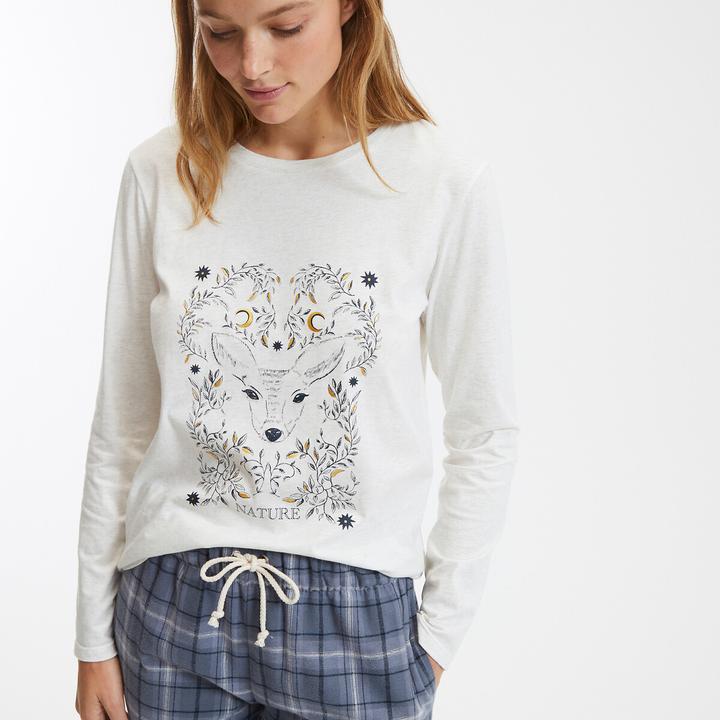 Produktbild So'home Pyjama mit bedrucktem Oberteil (42)