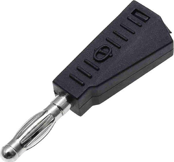 Produktbild Rs Pro 4 mm Bananenstecker Schwarz, Kontakt vernickelt, 30V / 19A, Lötanschluss