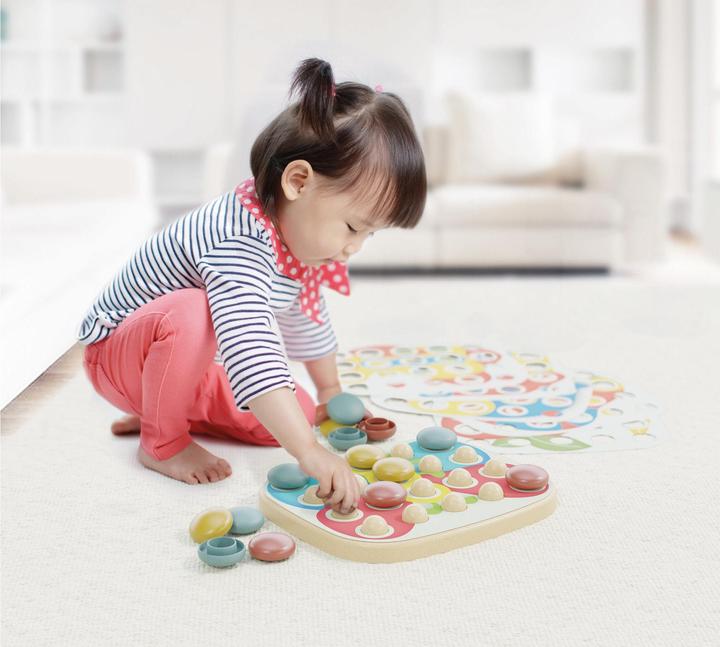 Actual product image Quercetti PlayBio Peg Mosaic FantaColor Baby (28 pcs)