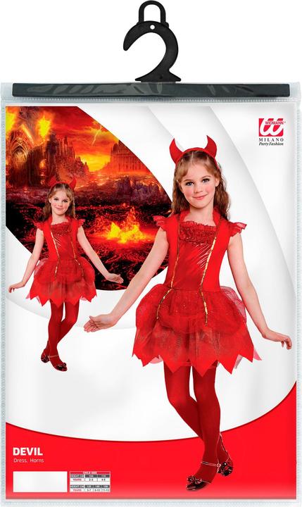 Produktbild Widmann Halloween Kinder Hexenkostüm Teufelchen (116)