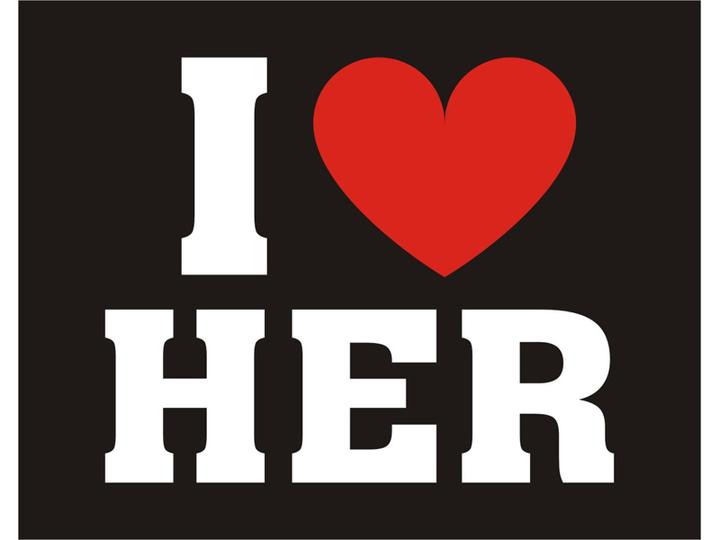 Produktbild Partydeco Shoe stickers I love her (1 pkt / 2 pc.)